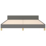 vidaXL Cadru de pat fără saltea, gri închis, 180x200 cm, textil