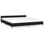 vidaXL Cadru de pat fără saltea, negru, 180x200 cm, textil vidaXL Cadru de pat fără saltea, negru, 180x200 cm, textil