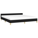 vidaXL Cadru de pat fără saltea, negru, 180x200 cm, textil vidaXL Cadru de pat fără saltea, negru, 180x200 cm, textil