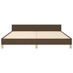 vidaXL Cadru de pat fără saltea, maro închis, 180x200 cm, textil vidaXL Cadru de pat fără saltea, maro închis, 180x200 cm, textil