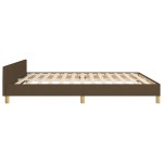 vidaXL Cadru de pat fără saltea, maro închis, 180x200 cm, textil vidaXL Cadru de pat fără saltea, maro închis, 180x200 cm, textil
