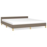 vidaXL Cadru de pat fără saltea, gri taupe, 180x200 cm, textil vidaXL Cadru de pat fără saltea, gri taupe, 180x200 cm, textil