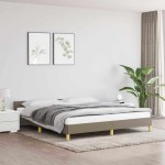 vidaXL Cadru de pat fără saltea, gri taupe, 180x200 cm, textil vidaXL Cadru de pat fără saltea, gri taupe, 180x200 cm, textil