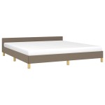 vidaXL Cadru de pat fără saltea, gri taupe, 180x200 cm, textil vidaXL Cadru de pat fără saltea, gri taupe, 180x200 cm, textil