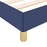 vidaXL Cadru de pat cu tăblie fără saltea, albastru, 180x200cm, textil