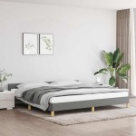 vidaXL Cadru de pat fără saltea, gri închis, 200x200 cm, textil vidaXL Cadru de pat fără saltea, gri închis, 200x200 cm, textil