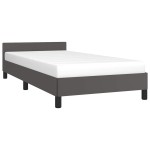 vidaXL Cadru de pat cu tăblie fără saltea, gri, 80x200 cm