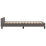 vidaXL Cadru de pat cu tăblie fără saltea, gri, 80x200 cm