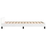 vidaXL Cadru de pat cu tăblie fără saltea, alb, 90x200 cm