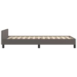 vidaXL Cadru de pat cu tăblie fără saltea, gri, 90x200 cm