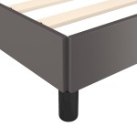 vidaXL Cadru de pat cu tăblie fără saltea, gri, 90x200 cm