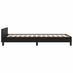 vidaXL Cadru de pat cu tăblie fără saltea, negru, 100x200 cm