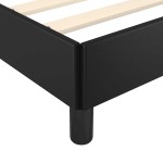 vidaXL Cadru de pat cu tăblie fără saltea, negru, 100x200 cm