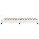 vidaXL Cadru de pat cu tăblie fără saltea, alb, 100x200 cm
