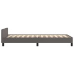 vidaXL Cadru de pat cu tăblie fără saltea, gri, 100x200 cm vidaXL Cadru de pat cu tăblie fără saltea, gri, 100x200 cm