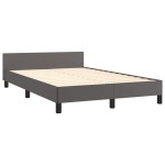 vidaXL Cadru de pat cu tăblie fără saltea, gri, 120x200 cm
