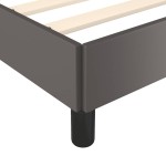 vidaXL Cadru de pat cu tăblie fără saltea, gri, 120x200 cm