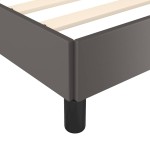 vidaXL Cadru de pat cu tăblie fără saltea, gri, 140x190 cm