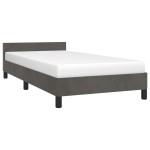 vidaXL Cadru de pat fără saltea, gri închis, 80x200 cm, catifea vidaXL Cadru de pat fără saltea, gri închis, 80x200 cm, catifea