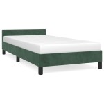 vidaXL Cadru de pat fără saltea, verde închis, 90x190 cm, catifea vidaXL Cadru de pat fără saltea, verde închis, 90x190 cm, catifea