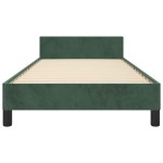 vidaXL Cadru de pat fără saltea, verde închis, 90x190 cm, catifea vidaXL Cadru de pat fără saltea, verde închis, 90x190 cm, catifea