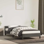 vidaXL Cadru de pat fără saltea, gri închis, 90x200 cm, catifea vidaXL Cadru de pat fără saltea, gri închis, 90x200 cm, catifea