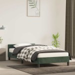 vidaXL Cadru de pat fără saltea, verde închis, 100x200 cm, catifea vidaXL Cadru de pat fără saltea, verde închis, 100x200 cm, catifea