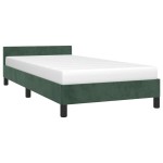 vidaXL Cadru de pat fără saltea, verde închis, 100x200 cm, catifea vidaXL Cadru de pat fără saltea, verde închis, 100x200 cm, catifea