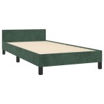vidaXL Cadru de pat fără saltea, verde închis, 100x200 cm, catifea vidaXL Cadru de pat fără saltea, verde închis, 100x200 cm, catifea