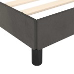 vidaXL Cadru de pat fără saltea, gri închis, 140x190 cm, catifea