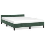 vidaXL Cadru de pat fără saltea, verde închis, 140x200 cm, catifea vidaXL Cadru de pat fără saltea, verde închis, 140x200 cm, catifea