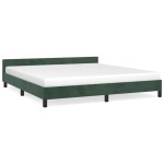 vidaXL Cadru de pat fără saltea, verde închis, 160x200 cm, catifea vidaXL Cadru de pat fără saltea, verde închis, 160x200 cm, catifea