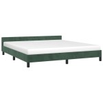 vidaXL Cadru de pat fără saltea, verde închis, 160x200 cm, catifea vidaXL Cadru de pat fără saltea, verde închis, 160x200 cm, catifea