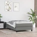 vidaXL Saltea de pat cu arcuri, gri închis, 80x200x20 cm, textil vidaXL Saltea de pat cu arcuri, gri închis, 80x200x20 cm, textil