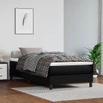 vidaXL Saltea de pat cu arcuri, negru, 80x200x20 cm, piele ecologică