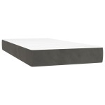 vidaXL Saltea de pat cu arcuri, gri închis, 80x200x20 cm, catifea vidaXL Saltea de pat cu arcuri, gri închis, 80x200x20 cm, catifea