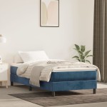 vidaXL Saltea de pat cu arcuri, albastru închis, 80x200x20 cm, catifea vidaXL Saltea de pat cu arcuri, albastru închis, 80x200x20 cm, catifea
