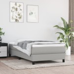 vidaXL Saltea de pat cu arcuri, gri deschis, 90x190x20 cm, textil vidaXL Saltea de pat cu arcuri, gri deschis, 90x190x20 cm, textil
