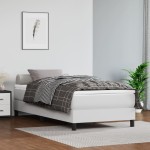 vidaXL Saltea de pat cu arcuri, alb, 90x190x20 cm, piele ecologică vidaXL Saltea de pat cu arcuri, alb, 90x190x20 cm, piele ecologică