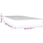 vidaXL Saltea de pat cu arcuri, gri, 90x190x20 cm, piele ecologică
