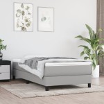 vidaXL Saltea de pat cu arcuri, gri deschis, 90x200x20 cm, textil vidaXL Saltea de pat cu arcuri, gri deschis, 90x200x20 cm, textil