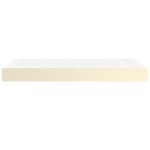vidaXL Saltea de pat cu arcuri, crem, 90x200x20 cm, piele ecologică vidaXL Saltea de pat cu arcuri, crem, 90x200x20 cm, piele ecologică