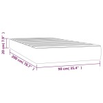 vidaXL Saltea de pat cu arcuri, crem, 90x200x20 cm, piele ecologică vidaXL Saltea de pat cu arcuri, crem, 90x200x20 cm, piele ecologică