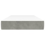 vidaXL Saltea de pat cu arcuri, gri deschis, 90x200x20 cm, catifea vidaXL Saltea de pat cu arcuri, gri deschis, 90x200x20 cm, catifea