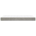 vidaXL Saltea de pat cu arcuri, gri deschis, 90x200x20 cm, catifea vidaXL Saltea de pat cu arcuri, gri deschis, 90x200x20 cm, catifea