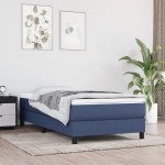 vidaXL Saltea de pat cu arcuri, albastru, 100x200x20 cm, textil vidaXL Saltea de pat cu arcuri, albastru, 100x200x20 cm, textil