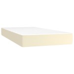 vidaXL Saltea de pat cu arcuri, crem, 100x200x20 cm, piele ecologică vidaXL Saltea de pat cu arcuri, crem, 100x200x20 cm, piele ecologică