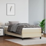 vidaXL Saltea de pat cu arcuri, crem, 100x200x20 cm, piele ecologică vidaXL Saltea de pat cu arcuri, crem, 100x200x20 cm, piele ecologică
