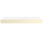 vidaXL Saltea de pat cu arcuri, crem, 100x200x20 cm, piele ecologică vidaXL Saltea de pat cu arcuri, crem, 100x200x20 cm, piele ecologică