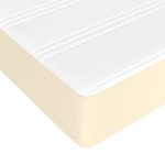 vidaXL Saltea de pat cu arcuri, crem, 100x200x20 cm, piele ecologică vidaXL Saltea de pat cu arcuri, crem, 100x200x20 cm, piele ecologică